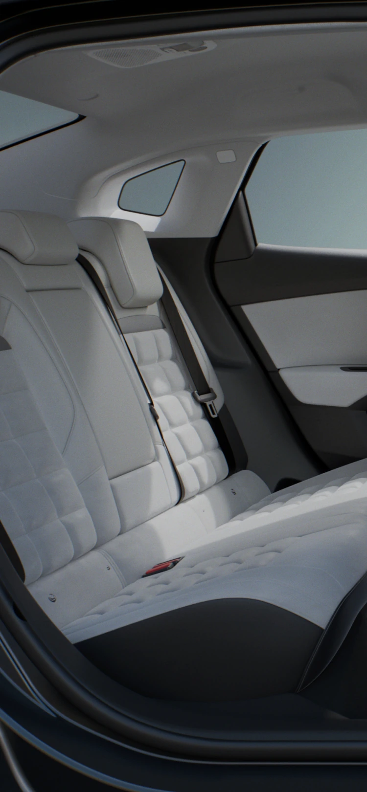 Vue côté habitacle de ë-C4, avec l'espace, confort, bien-être et design expérience à bord spacieuse et premium.